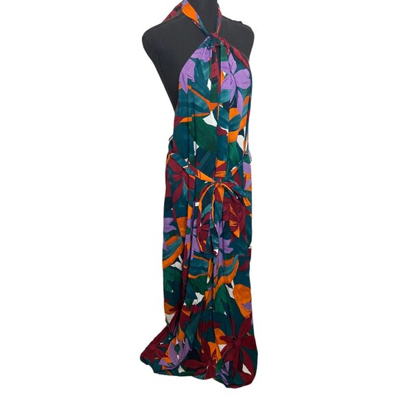 ELOQUII Plus Size 22/24 Printed Halter Dress safari printed block NEW - Picture 2 of 15